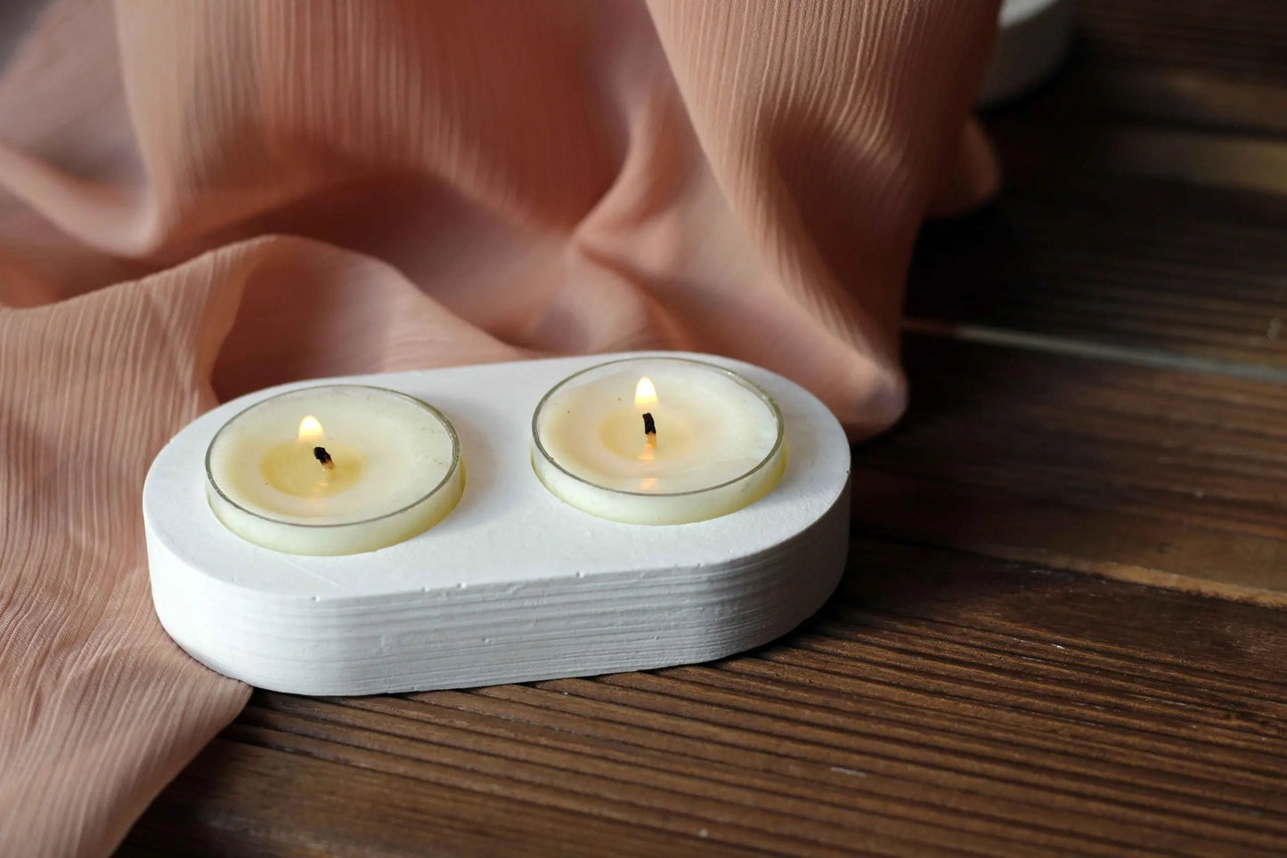 Concrete Double Tealight Holder Gloria Home