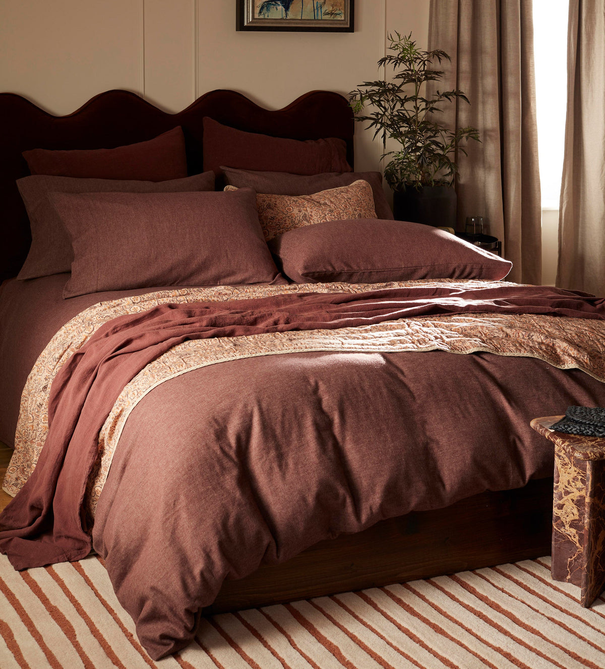 Conker Henry Brushed 100% Organic Cotton Duvet Cover - The Secret Linen Store