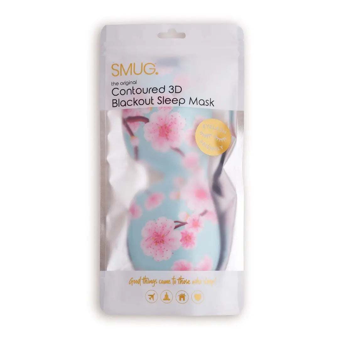 Contoured 3D Blackout Sleep Mask - Cherry Blossom Print SMUG