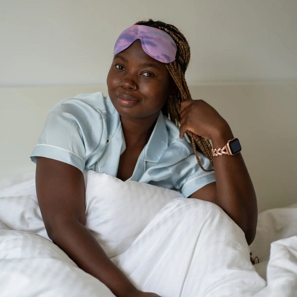 Contoured 3D Blackout Sleep Mask - Cloudy Sky SMUG