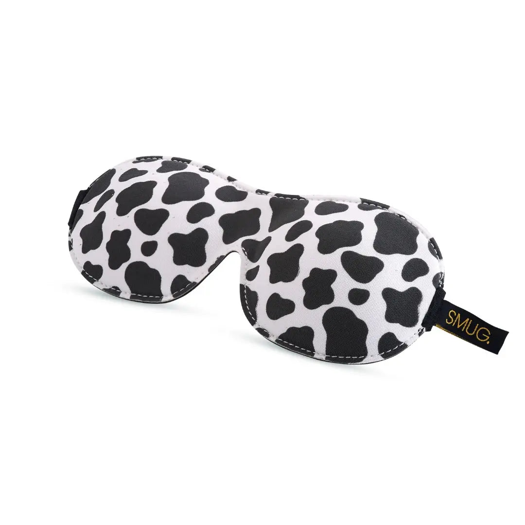 Contoured 3D Blackout Sleep Mask - Cow Print SMUG