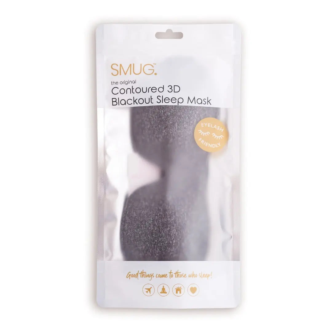 Contoured 3D Blackout Sleep Mask - Dark Grey Marl SMUG