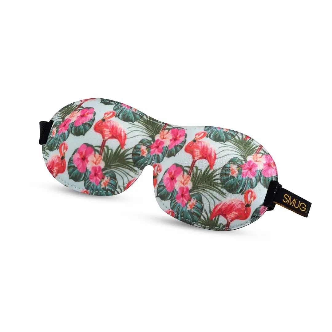 Contoured 3D Blackout Sleep Mask - Flamingo Print SMUG
