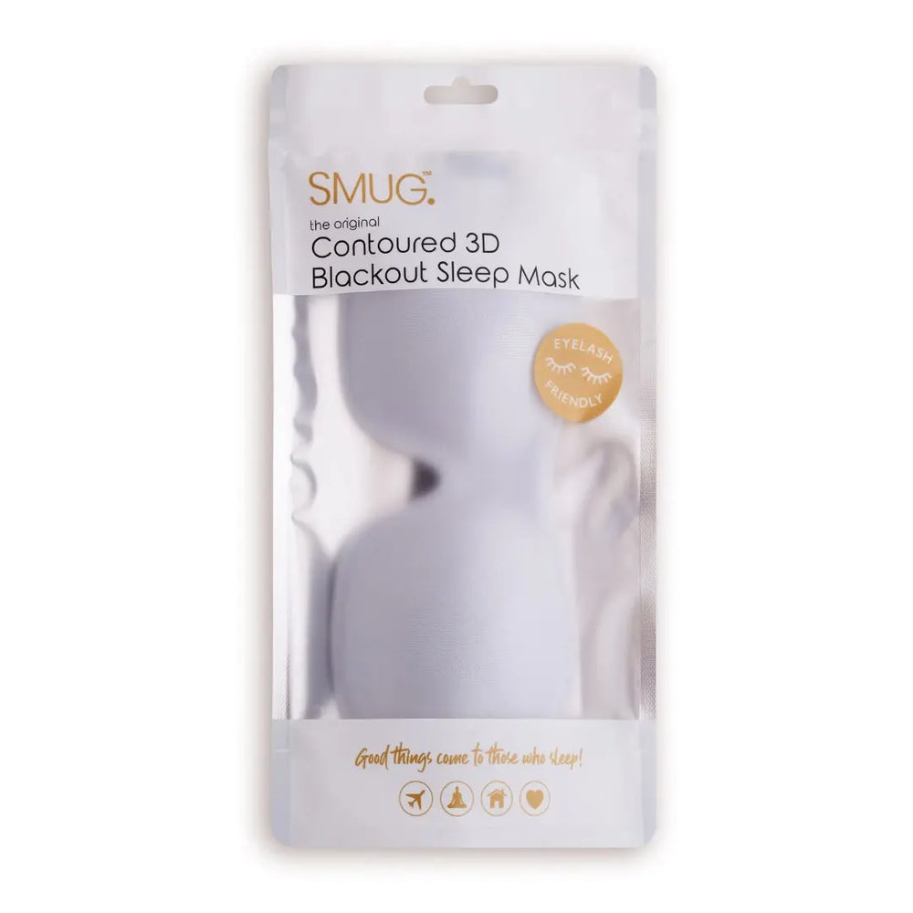 Contoured 3D Blackout Sleep Mask - Grey SMUG