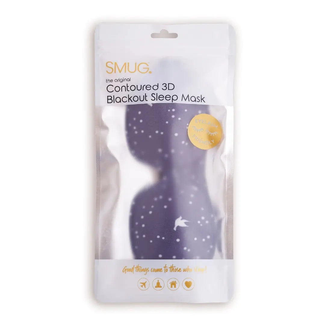 Contoured 3D Blackout Sleep Mask - Night Sky Print SMUG