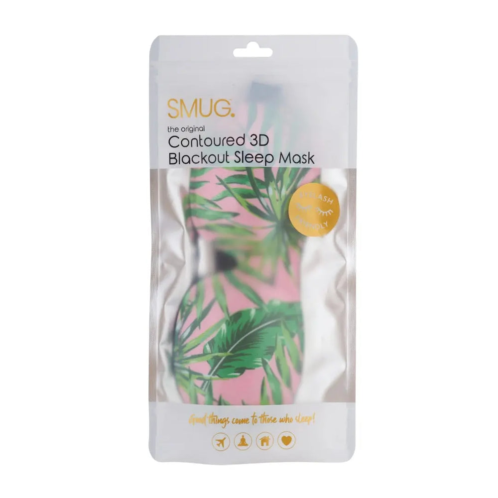 Contoured 3D Blackout Sleep Mask - Palm Print SMUG