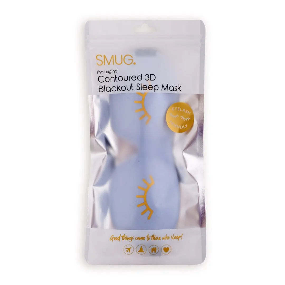 Contoured 3D Blackout Sleep Mask – Wink Baby Blue SMUG