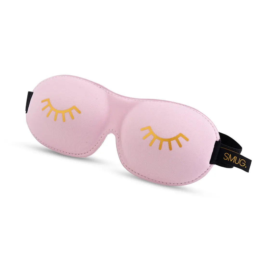 Contoured 3D Blackout Sleep Mask – Wink Baby Pink SMUG