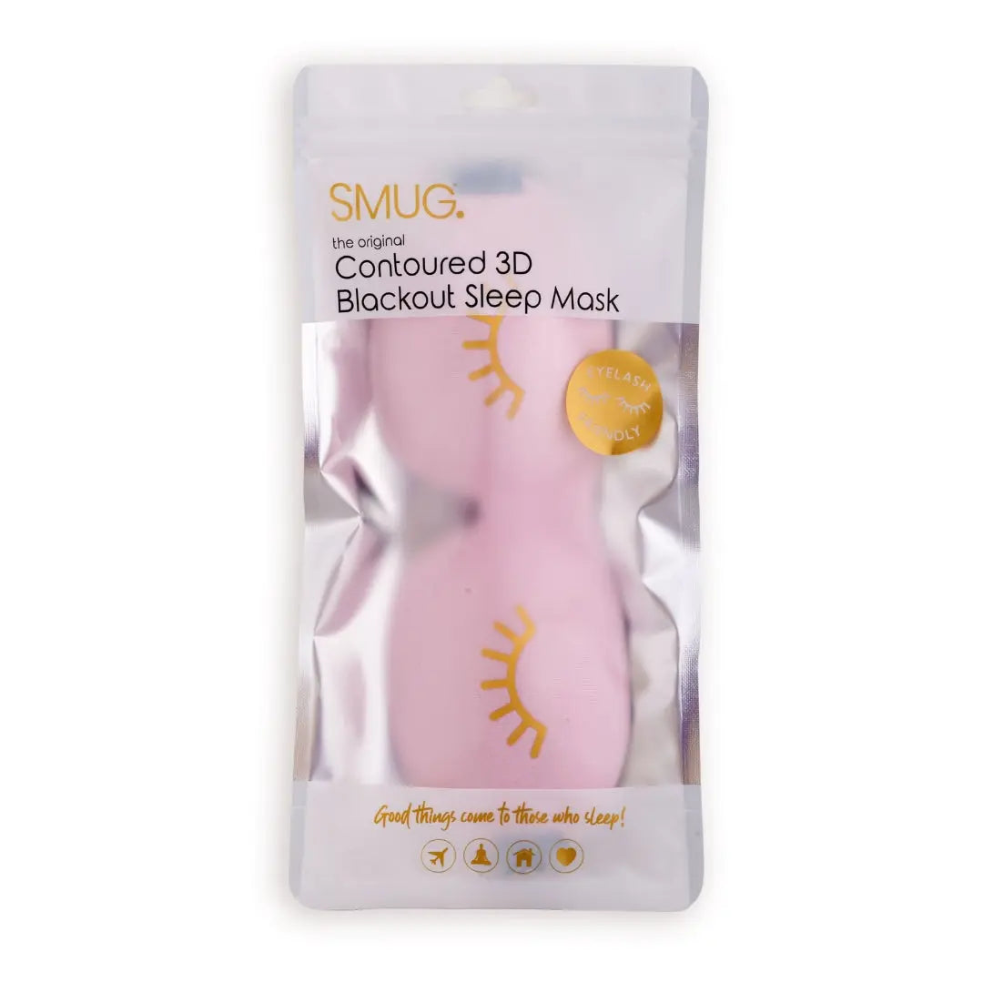 Contoured 3D Blackout Sleep Mask – Wink Baby Pink SMUG