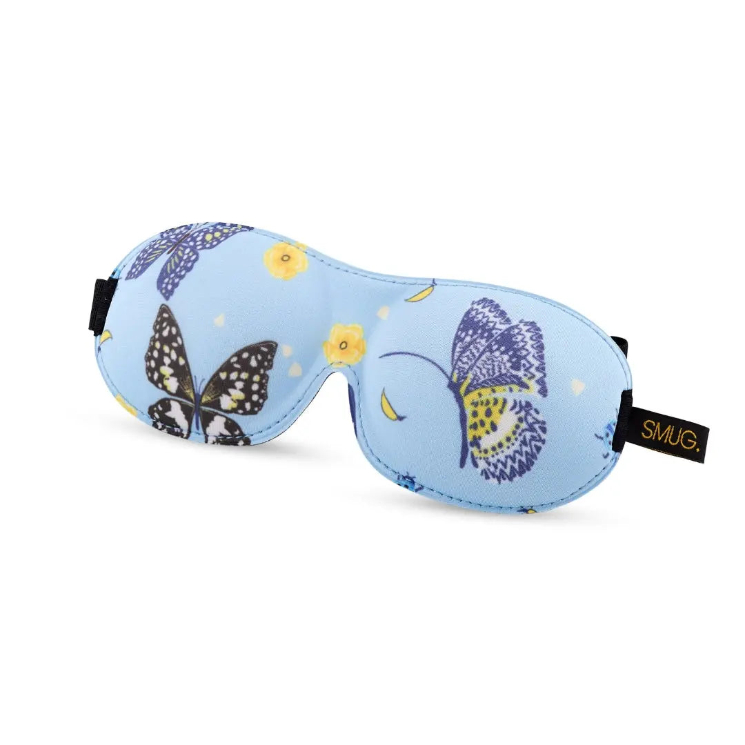 Contoured 3D Blackout Sleep Mask, Butterflies SMUG