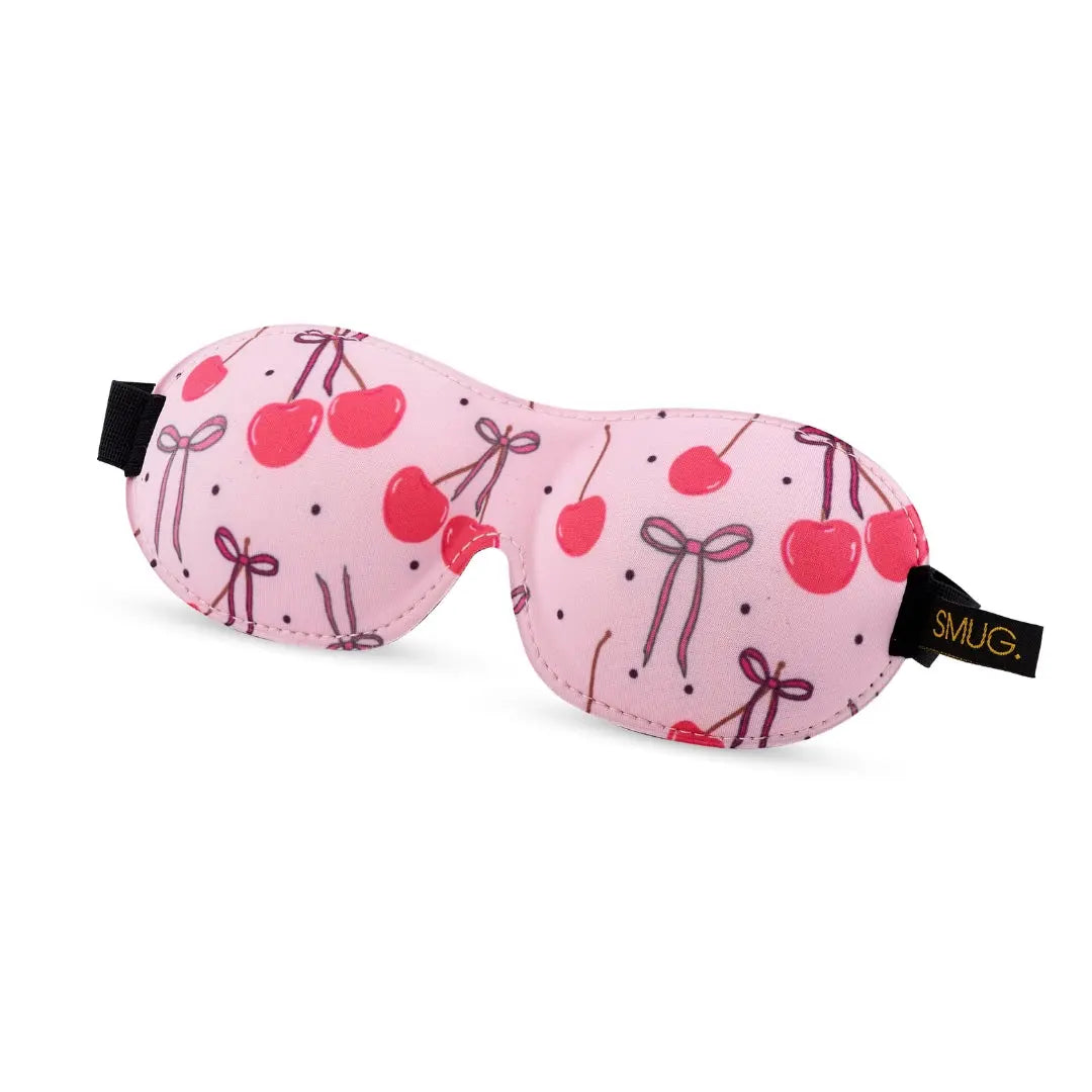 Contoured 3D Blackout Sleep Mask, Pink Cherries SMUG