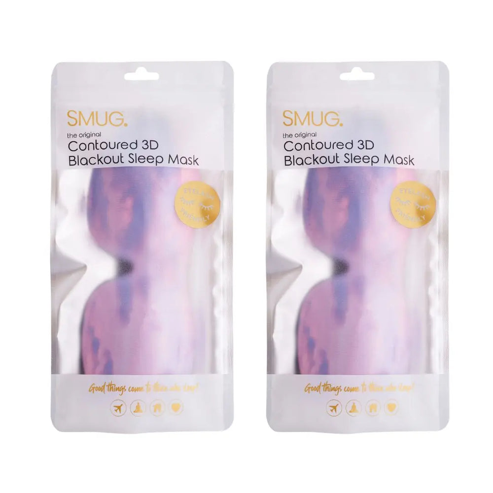 Contoured Sleep Mask Twin Pack Sets - Various Designs SMUG