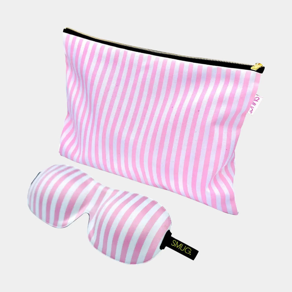 Contoured Sleep Mask & Accessories Bag Set - Candy Shop Print SMUG