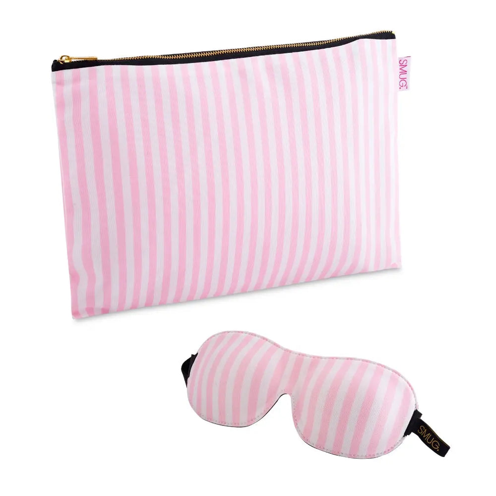 Contoured Sleep Mask & Accessories Bag Set - Candy Shop Print SMUG