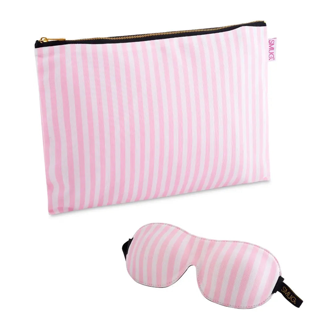 Contoured Sleep Mask & Accessories Bag Set - Candy Shop Print SMUG