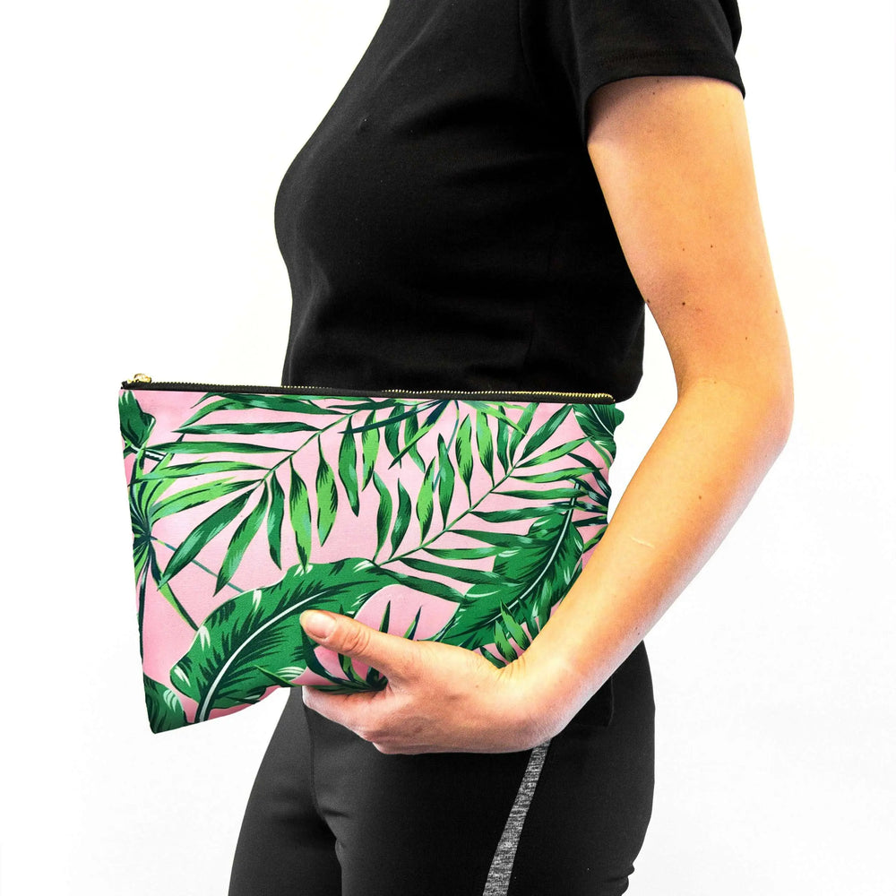 Contoured Sleep Mask & Accessories Bag Set - Palm Print SMUG