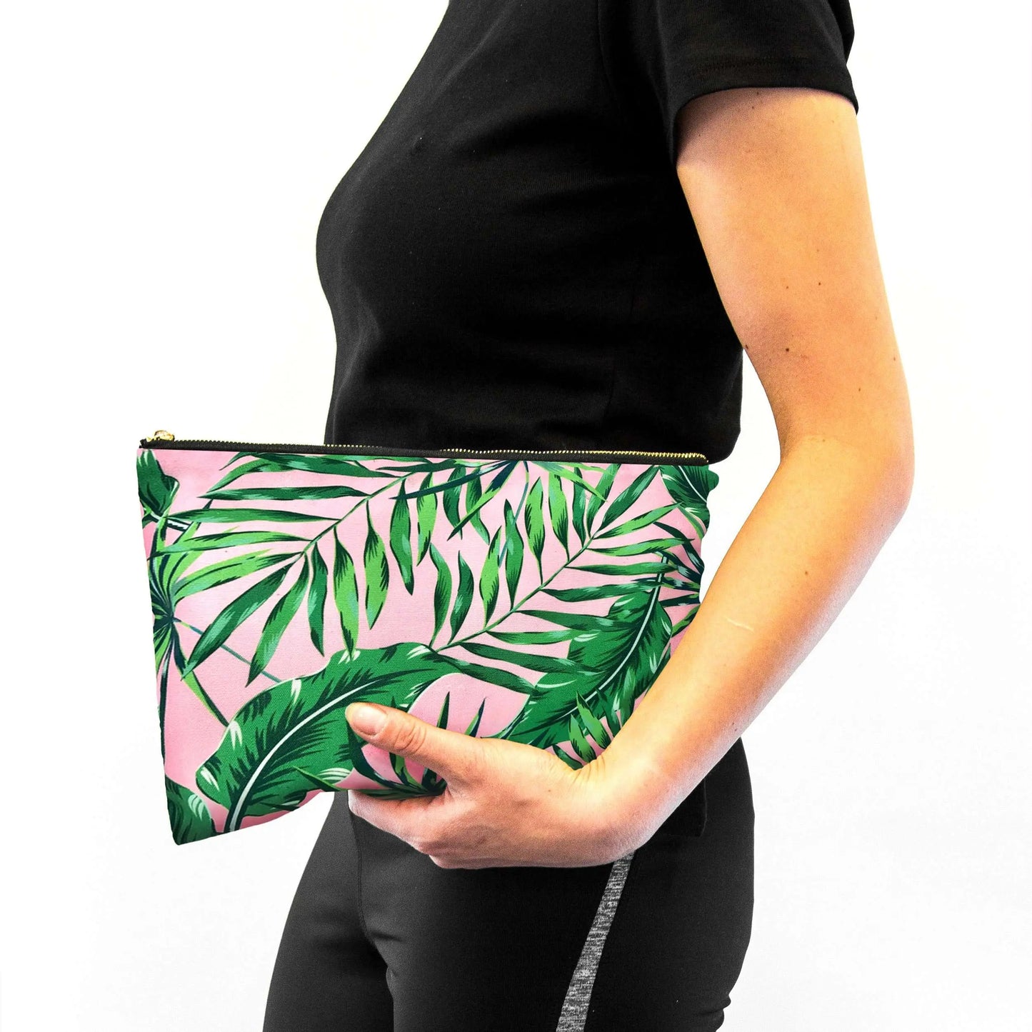 Contoured Sleep Mask & Accessories Bag Set - Palm Print SMUG