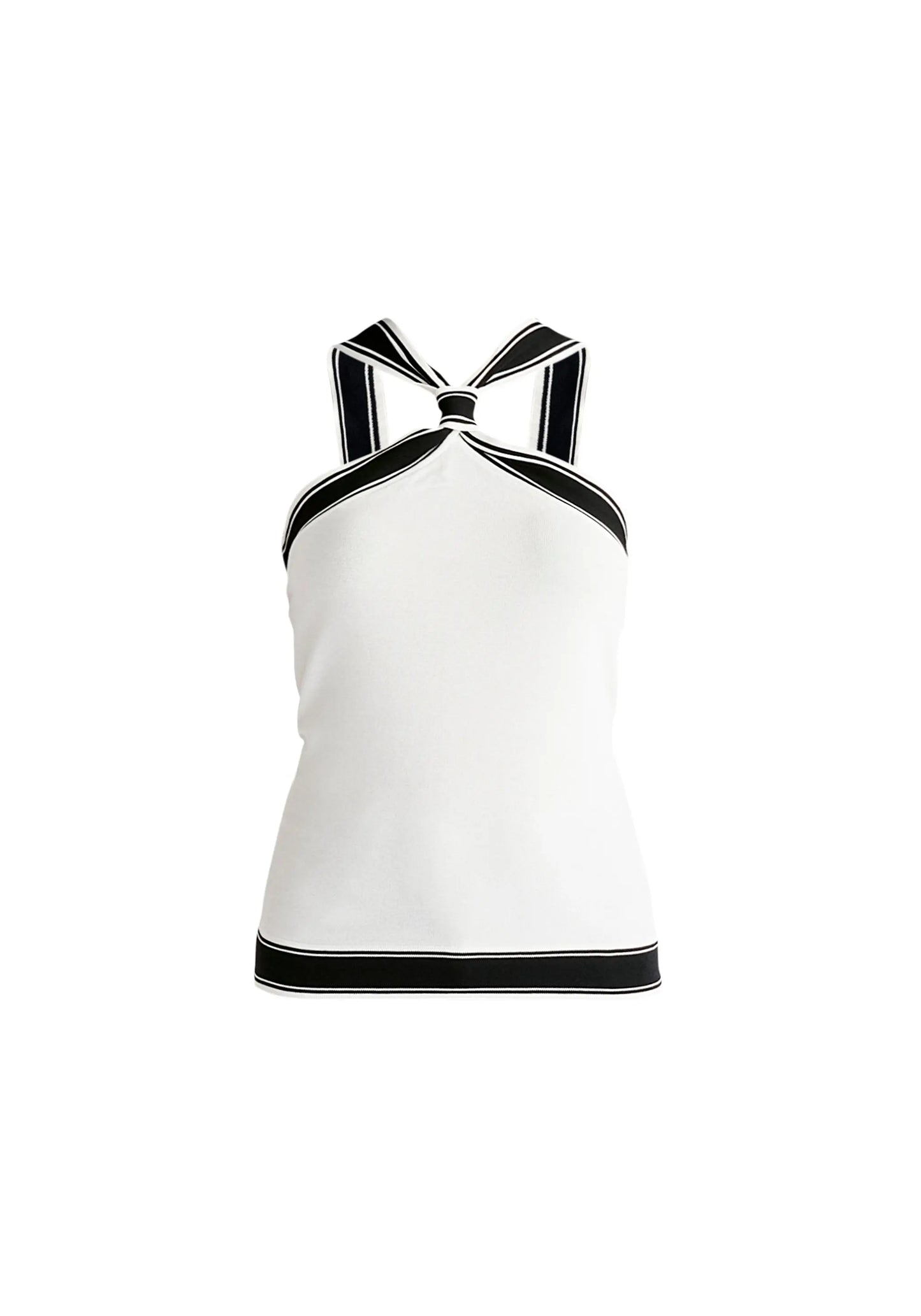 Contrast Detail Halterneck Top Paisie