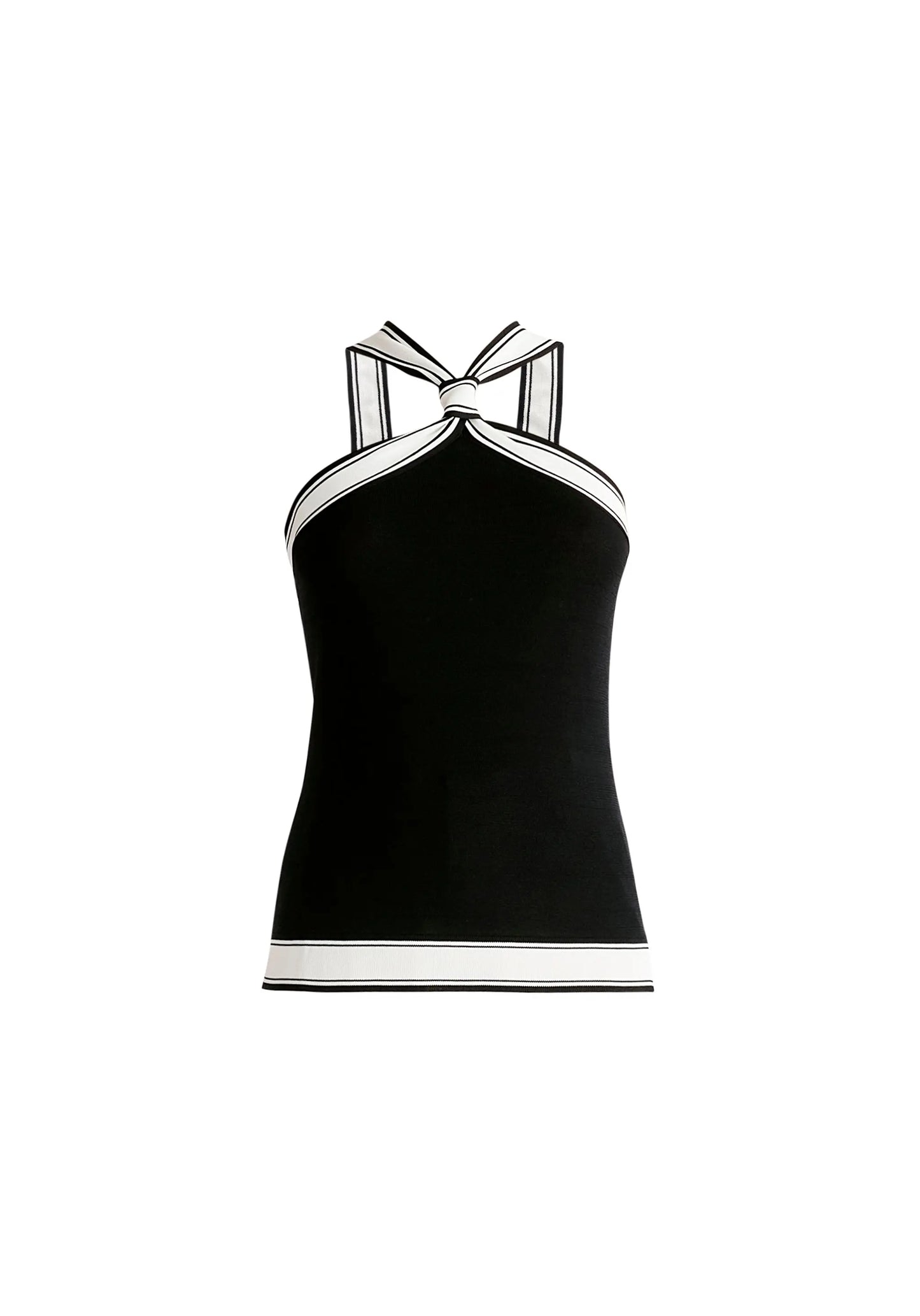 Contrast Detail Halterneck Top Paisie