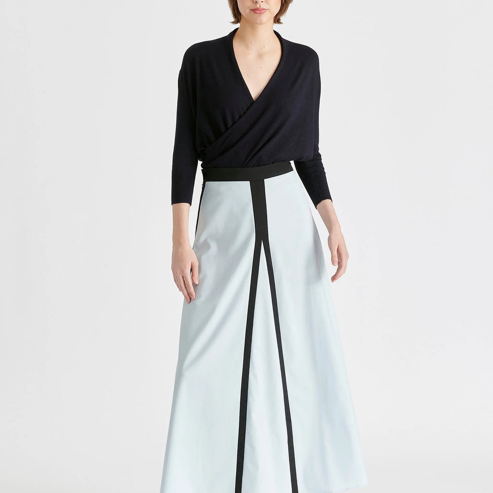 Contrast Trim Maxi Skirt Paisie