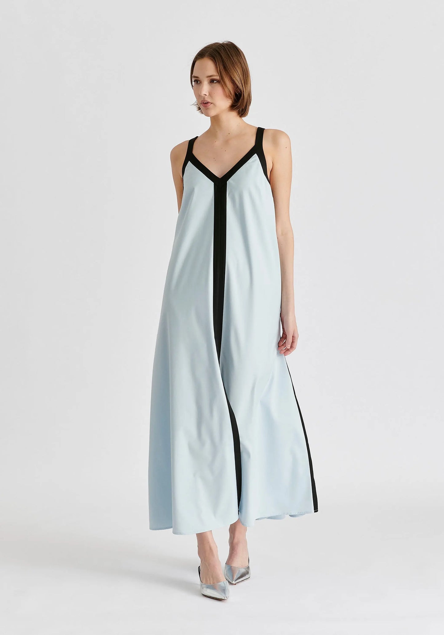 Contrast Trim Midaxi Dress Paisie