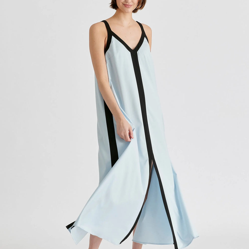 Contrast Trim Midaxi Dress Paisie