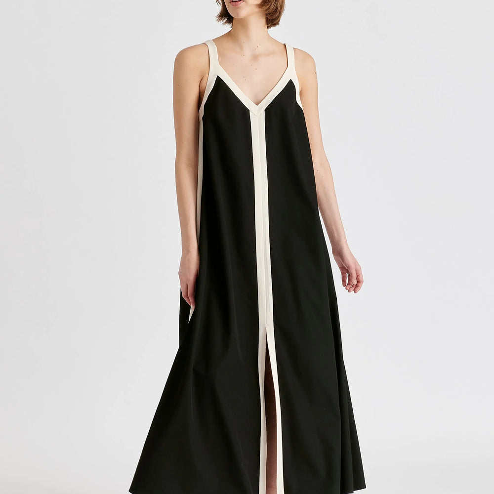 Contrast Trim Midaxi Dress Paisie