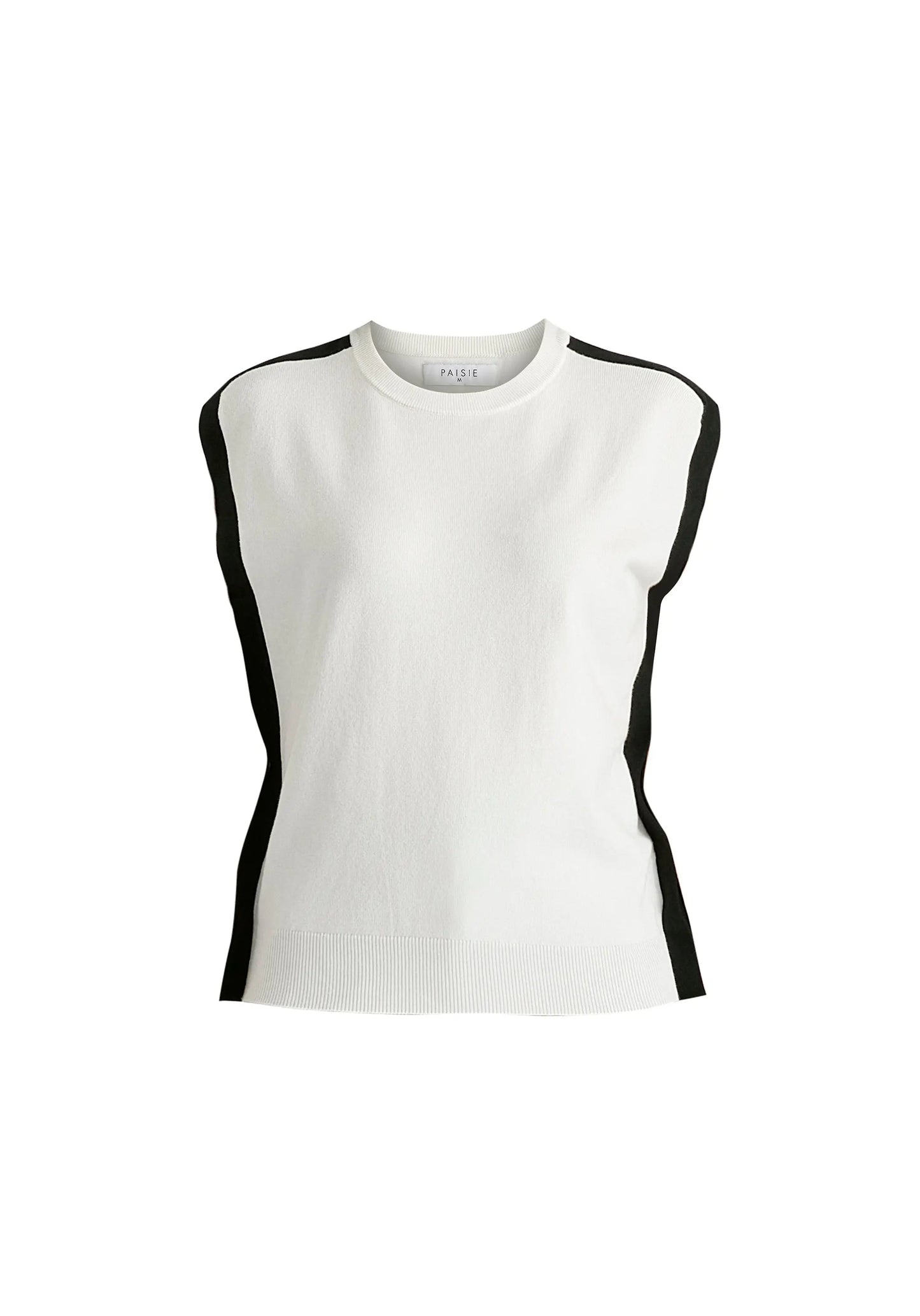Contrast Trim Round Neck Knit Top Paisie