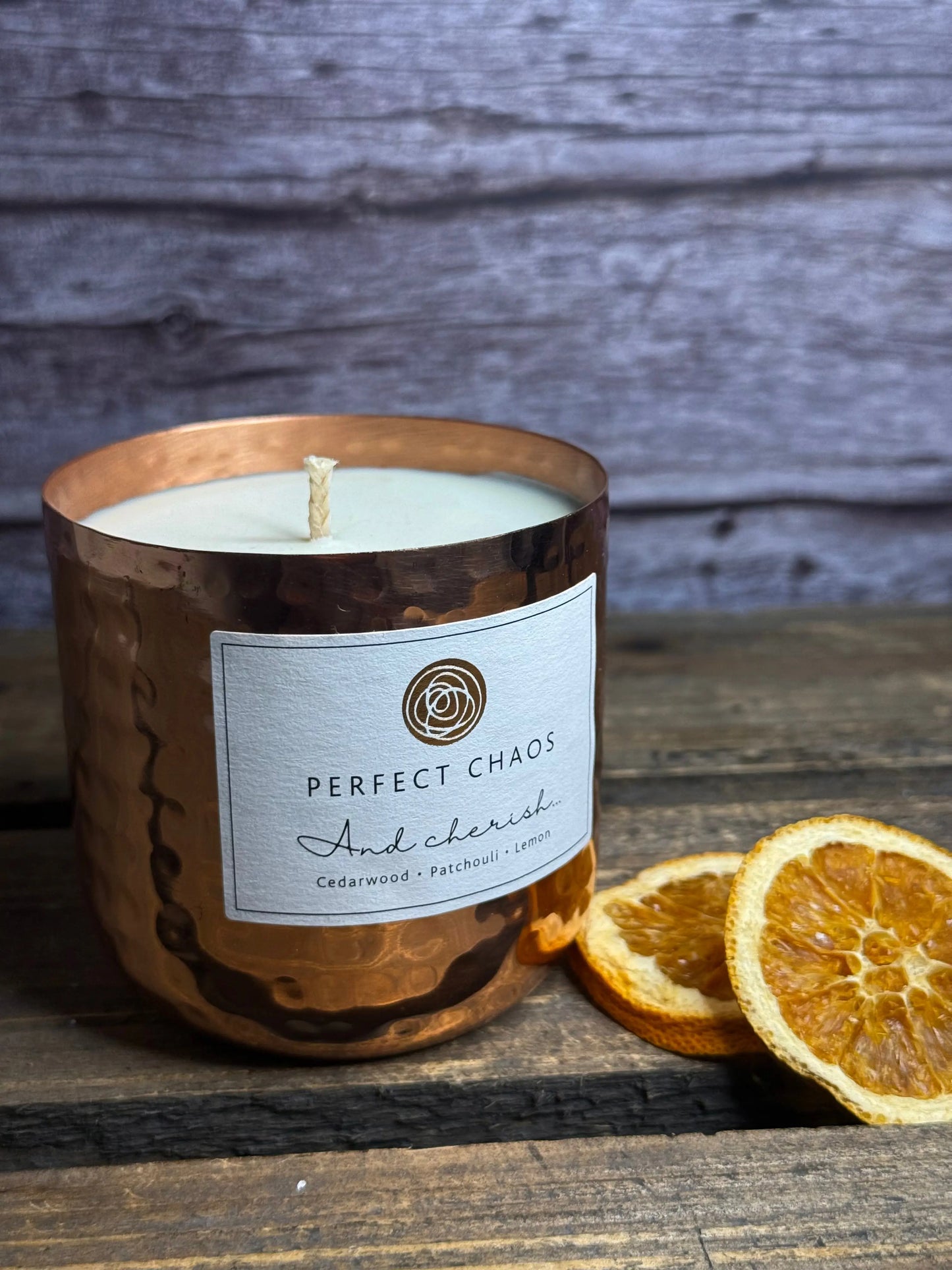 Copper Dimpled Candle - And Cherish Perfect Chaos