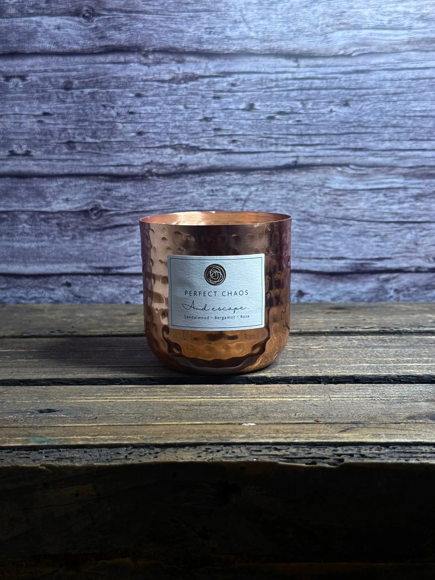 Copper Dimpled Candle - And Escape Perfect Chaos