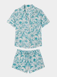 Boho Zebra Women's Short Sleeve Organic Cotton Pyjama Short Set