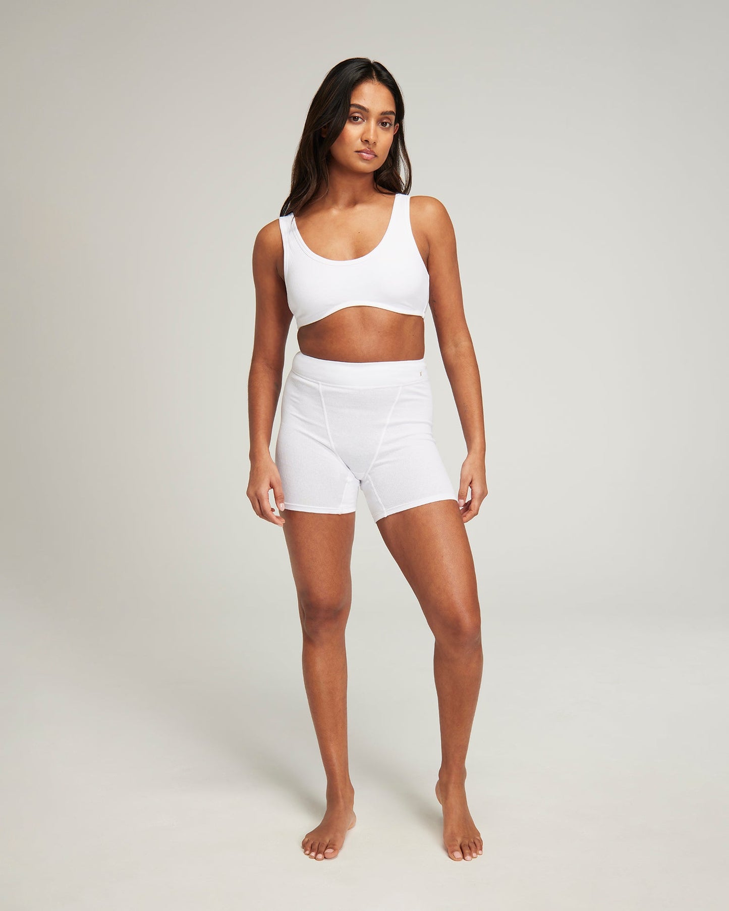 Cotton White Organic Cotton Boyfriend Boxer Nudea