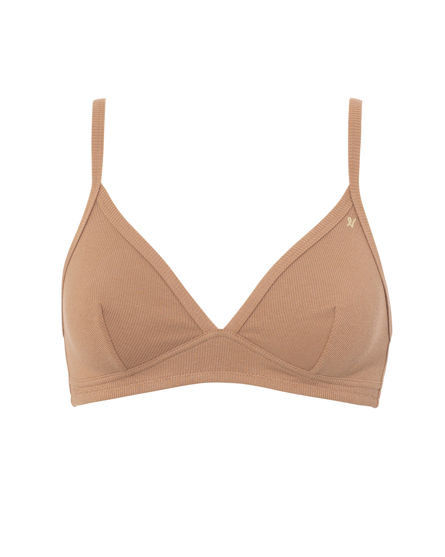 The Organic Cotton Easy Does It Bralette - Mocha Nudea