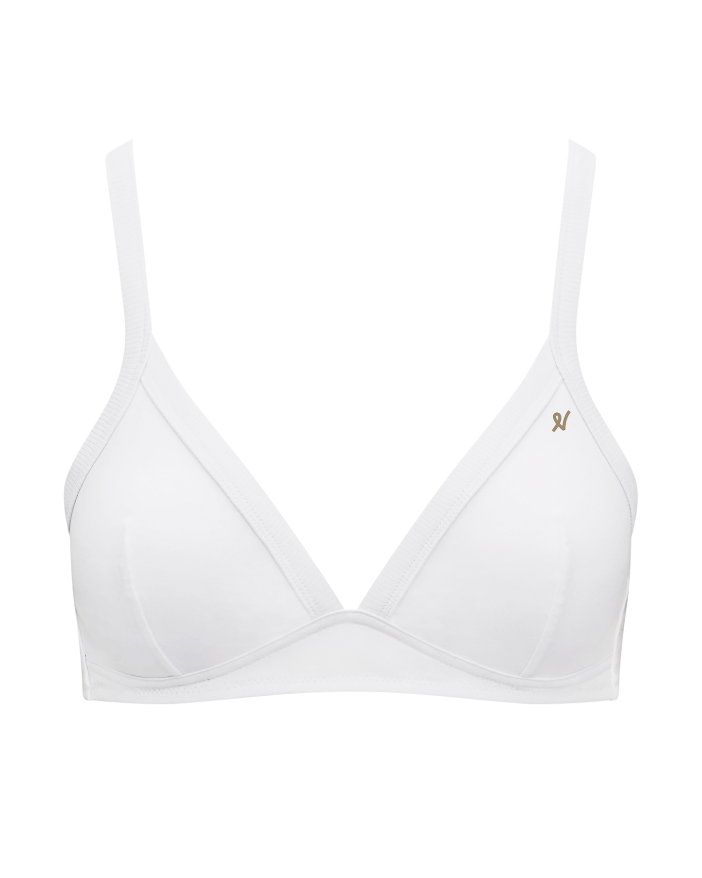 The Organic Cotton Easy Does It Bralette - Cotton White Nudea
