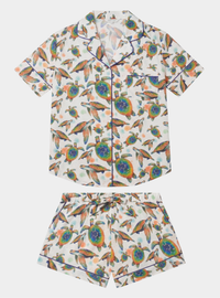 Turtles Women's Short Sleeve Cotton Pyjama Short Set