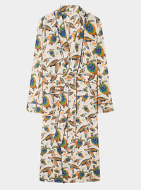 Turtles Parrots Cotton Robe