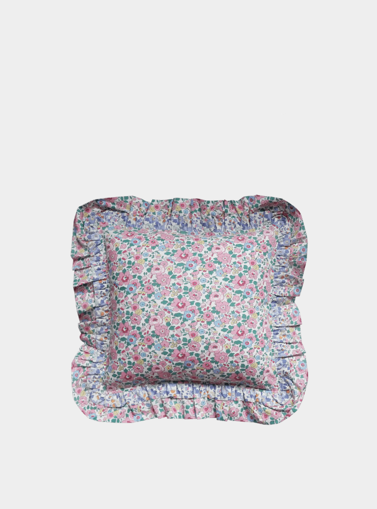 BETSY CANDY FLOSS Liberty Double Ruffle Cushion Coco & Wolf