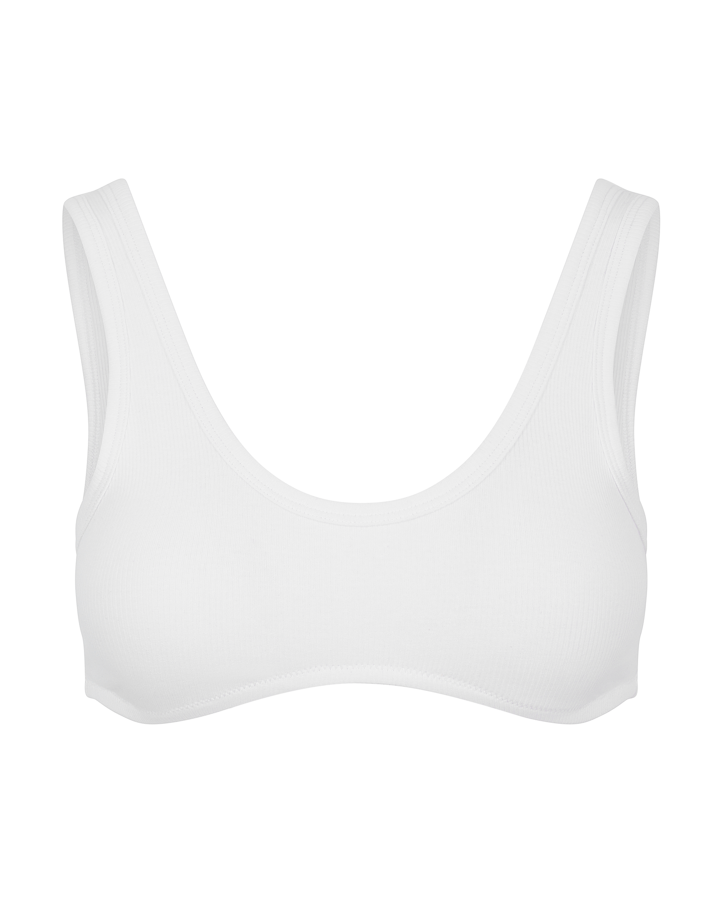 The Organic Cotton Dip Front Bralette - Cotton White Nudea