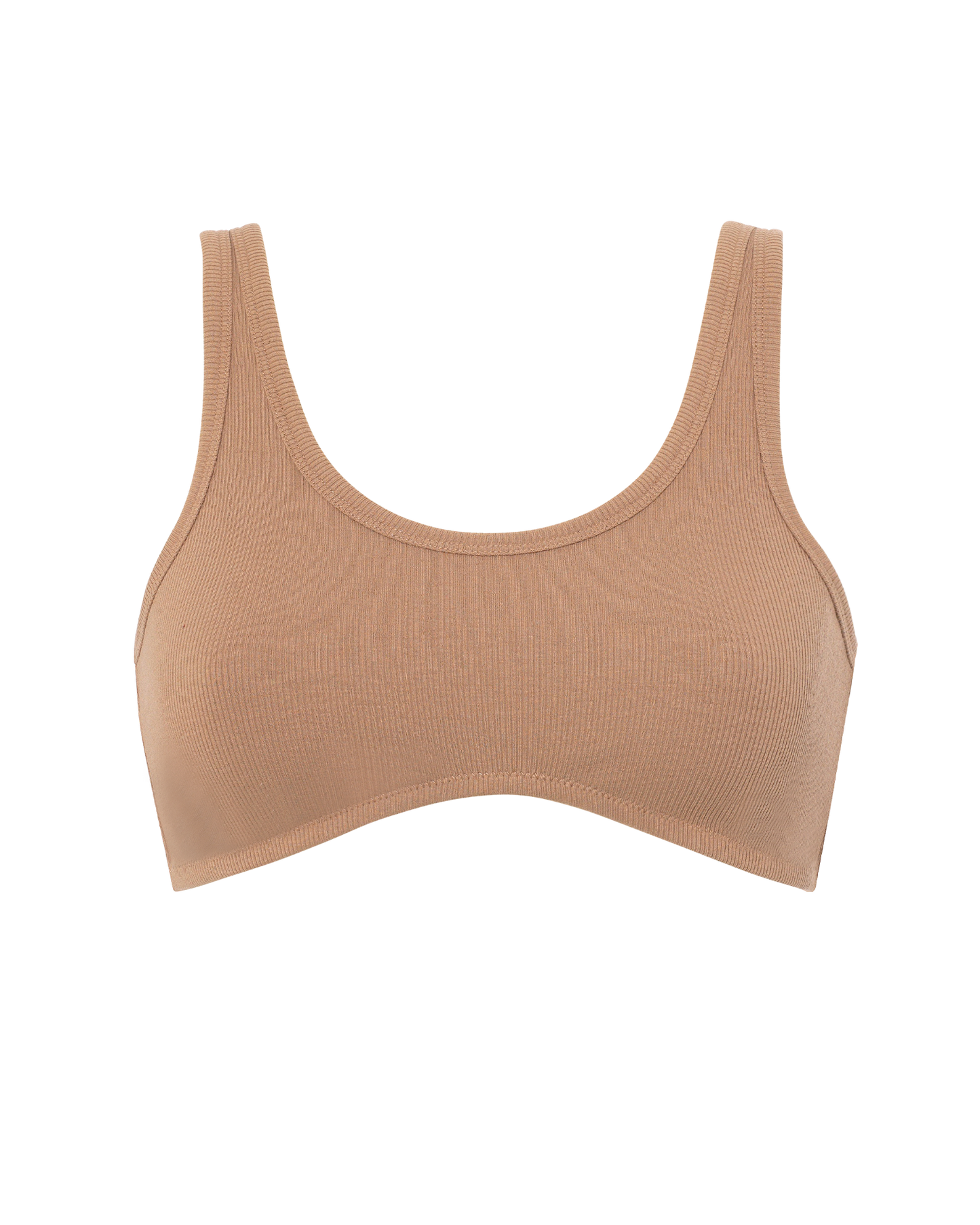 The Organic Cotton Dip Front Bralette - Mocha Nudea