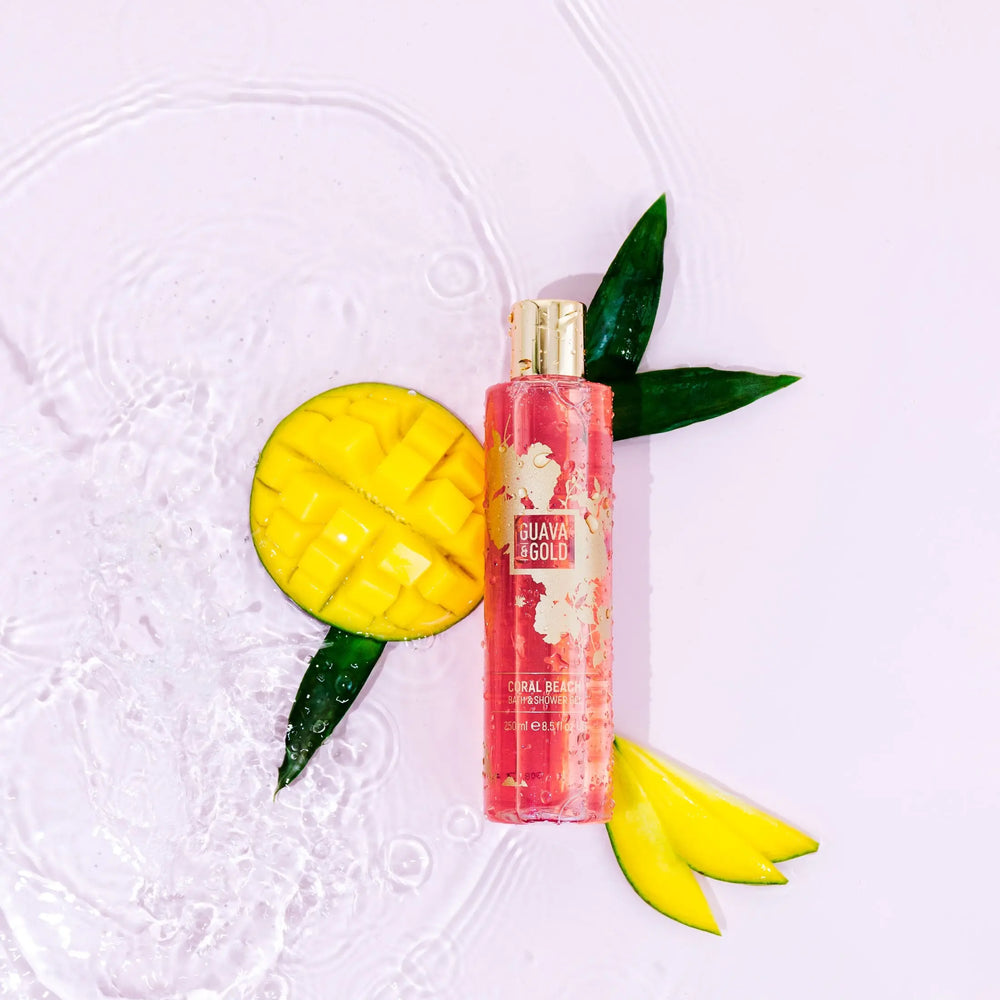 Coral Beach Hair and Shower Bundle Guava & Gold