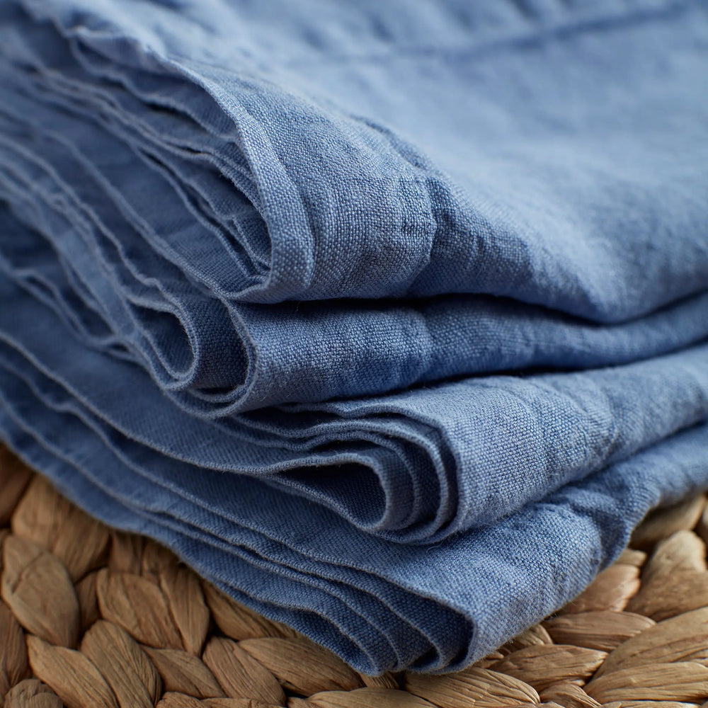 Cornflower Blue 100% Linen Napkins - Set of 4 The Secret Linen Store