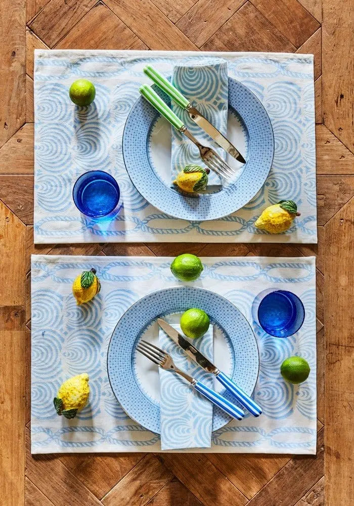 Cornflower Blue Lace Dinner Plates - Set of 4 Casa by Josephine Jenno
