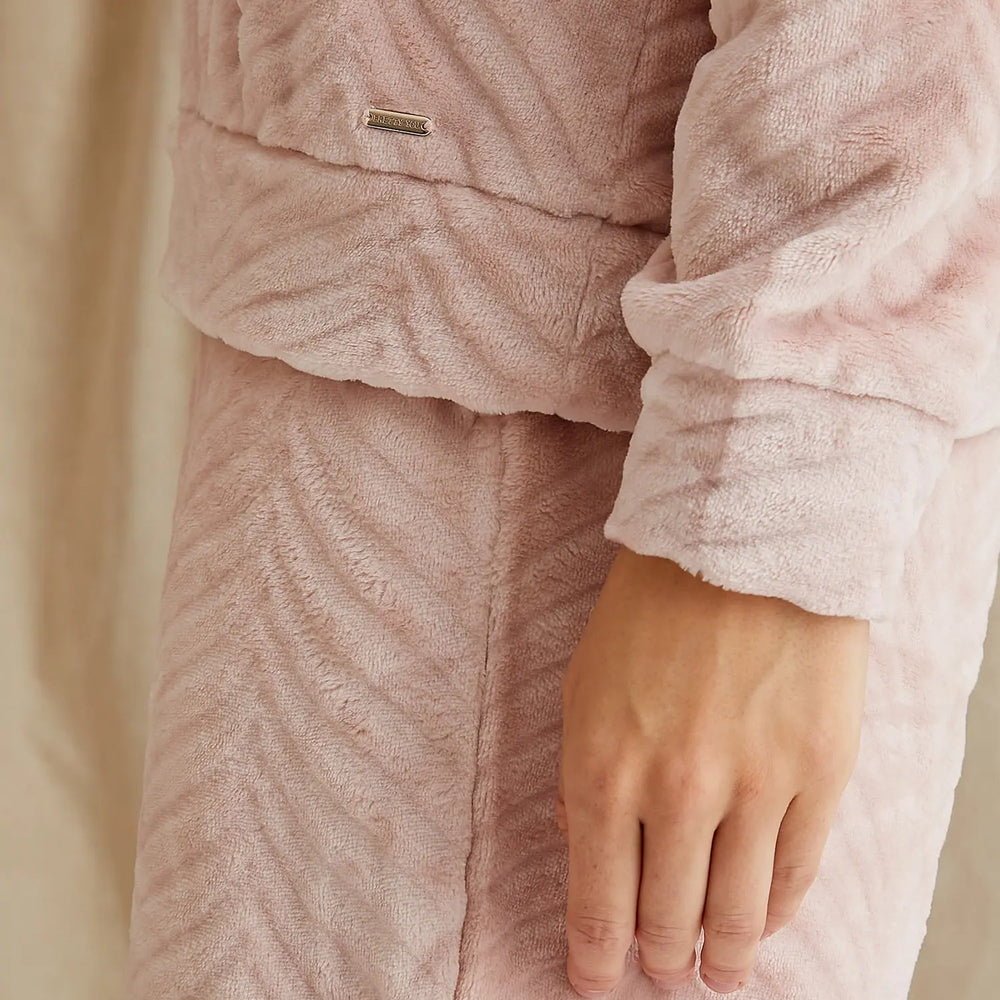 Cosy Chevron Lounge Suit in Rose Pretty You London