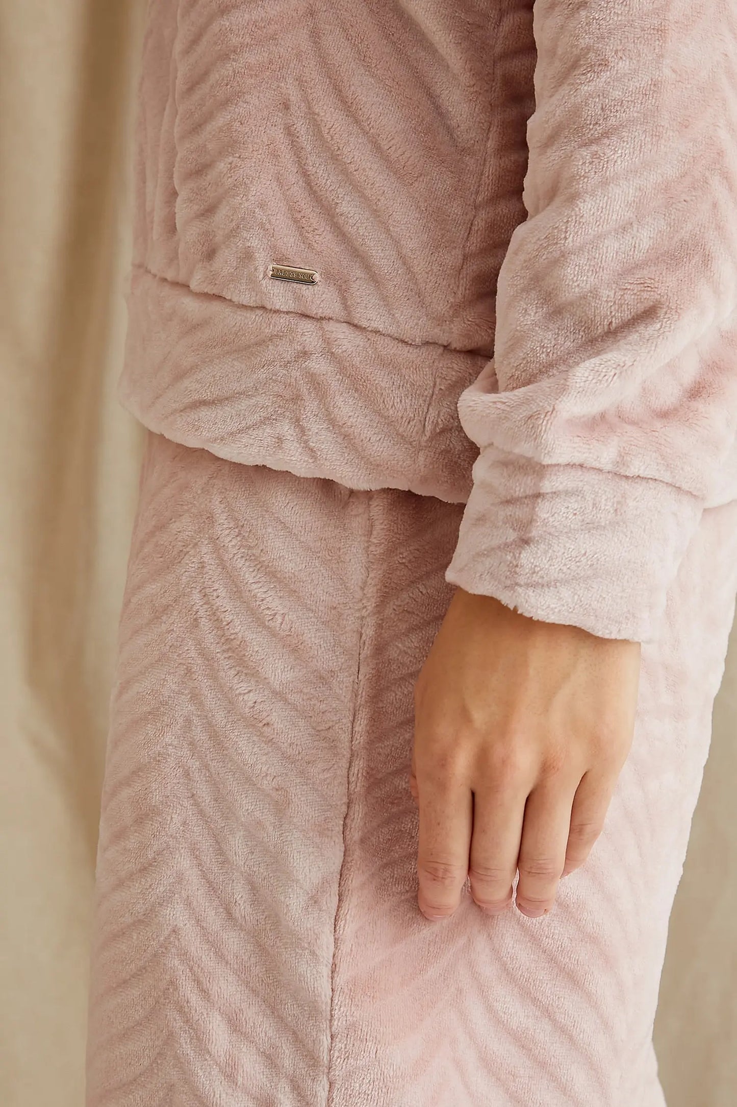 Cosy Chevron Lounge Suit in Rose Pretty You London