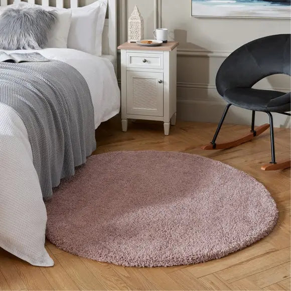 Cosy Soft Shaggy Circle Rug Dunelm