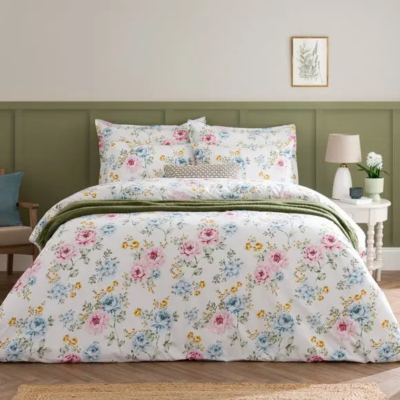 Cottage Floral Duvet Cover and Pillowcase Set Dunelm