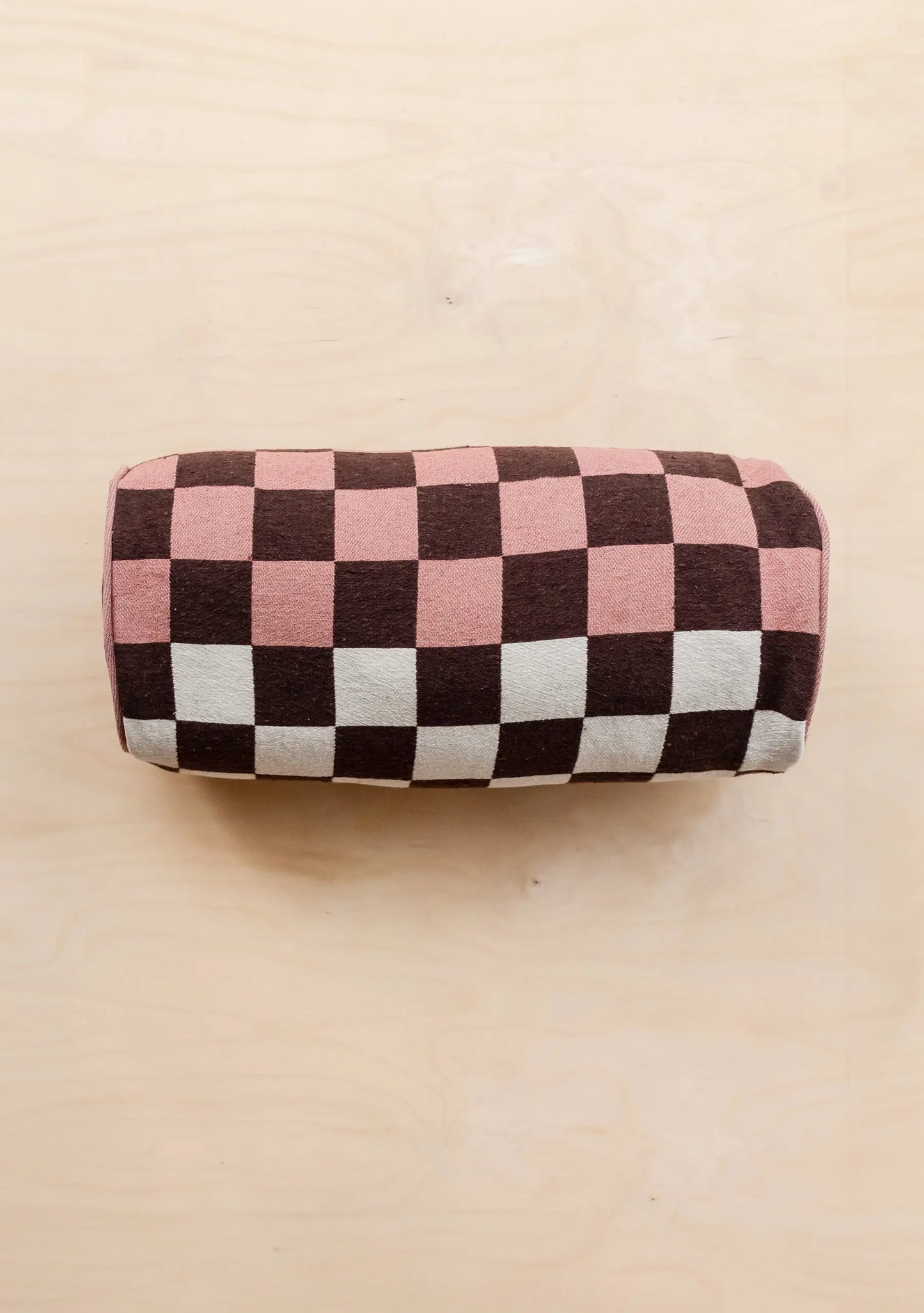 Cotton Cushion Cover in Reversible Bolster Checkerboard TartanBlanketCo