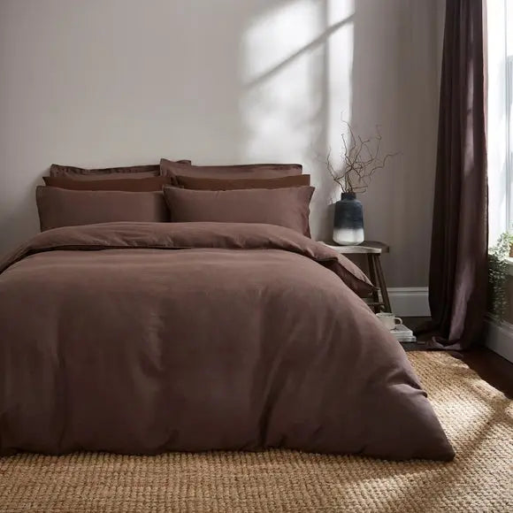 Cotton Linen Duvet Cover & Pillowcase Set Dunelm