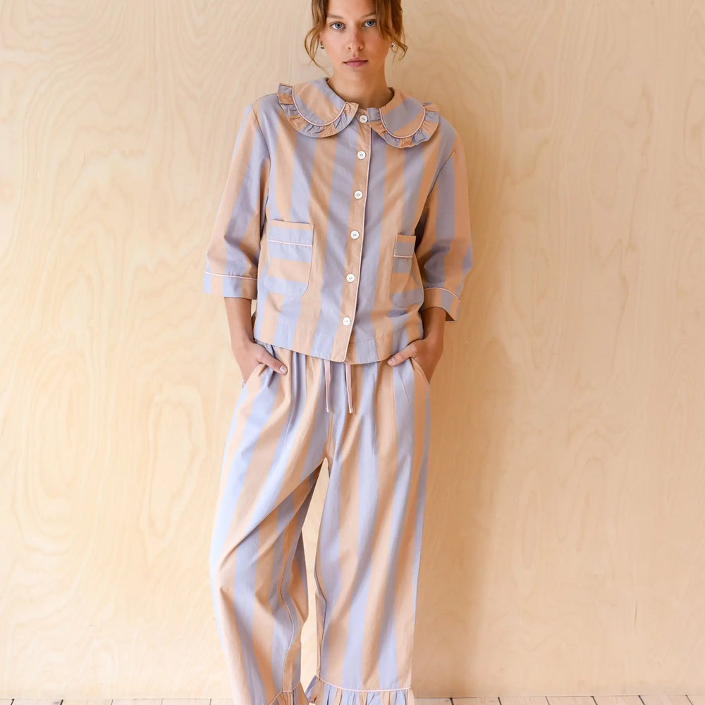 Cotton Pyjamas in Orange Stripe TartanBlanketCo