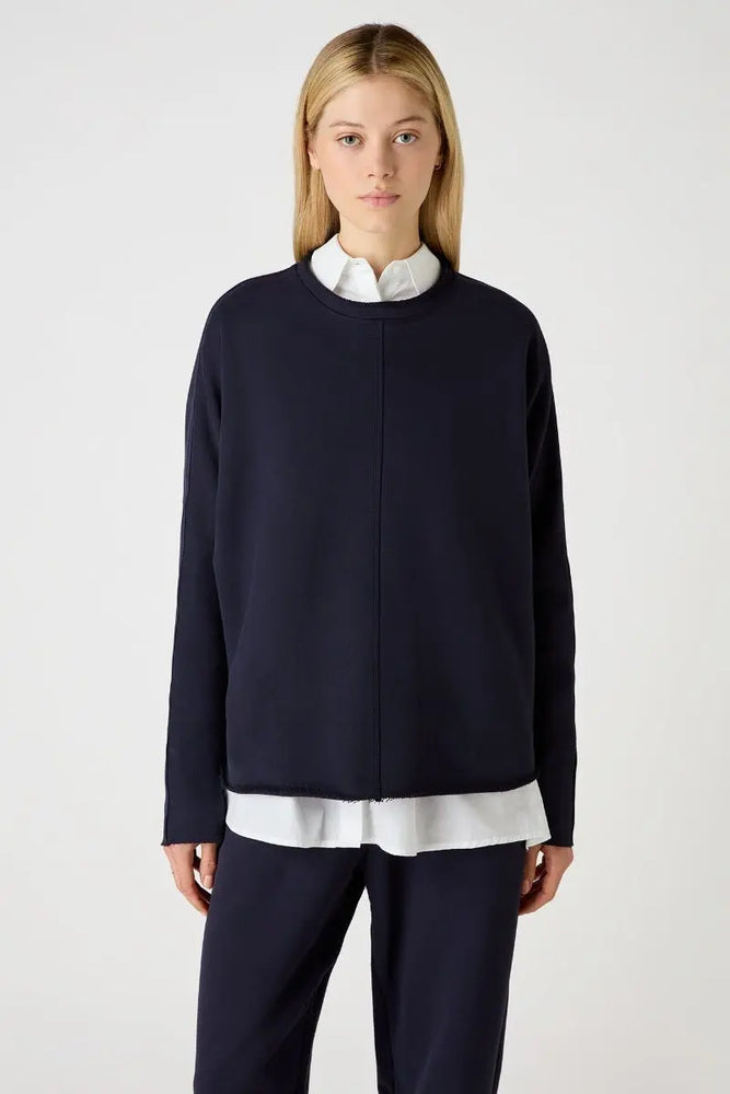 Cotton Sweatshirt - Navy Bamford